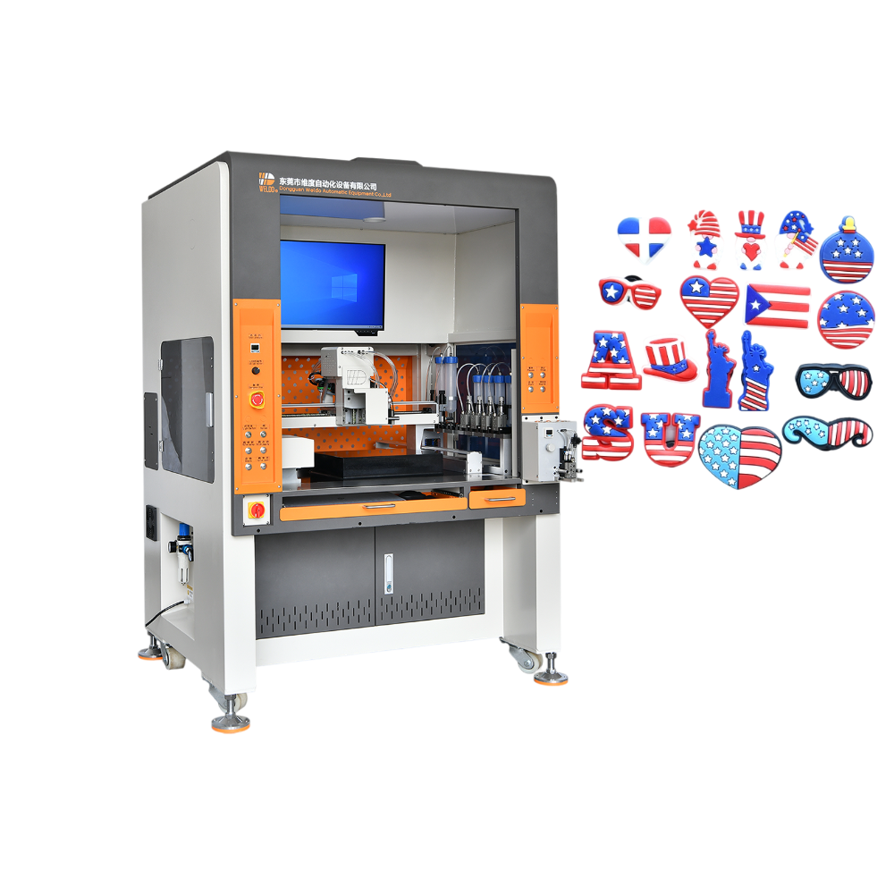 soft pvc rubber patch filling machine for event souvenirs